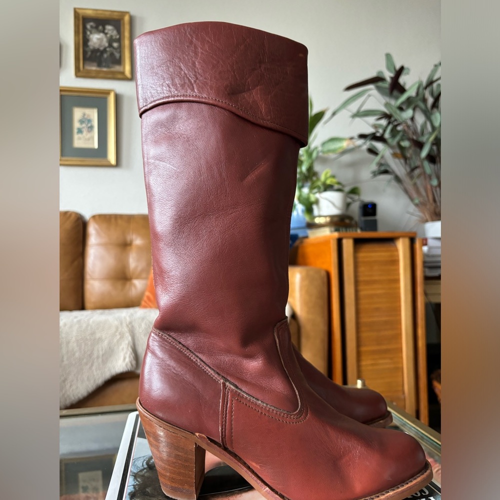 Vintage 70s Dexter Leather Heel Riding Boots